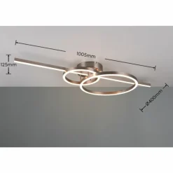 Luminaires Trio Plafonnier Trio MONTILLA LED Nickel mat, 1 lumière, Télécommandes* Éclairage Led