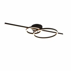 Luminaires Trio Plafonnier Trio MONTILLA LED Noir, 1 lumière, Télécommandes* Éclairage Led