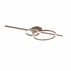 Luminaires Trio Plafonnier Trio MONTILLA LED Brun, 1 lumière, Télécommandes* Éclairage Led