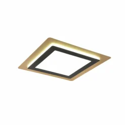 Lampes Dorées-Luminaires Trio Plafonnier Trio MORGAN LED Or, Noir, 1 lumière, Télécommandes