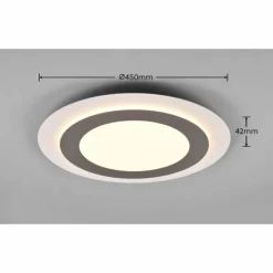 Luminaires Trio Plafonnier Trio MORGAN LED Nickel mat, 1 lumière, Télécommandes* Éclairage Led