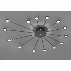 Luminaires Trio Plafonnier Trio Peacock LED Noir, 15 lumières* Éclairage Led