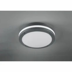 Luminaires Trio Plafonnier Trio Piave LED Anthracite, 1 lumière, Détecteur de mouvement