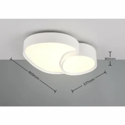 Luminaires Trio Plafonnier Trio RISE LED Blanc, 1 lumière, Télécommandes* Éclairage Led