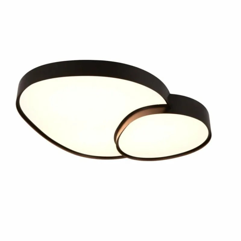 Luminaires Trio Plafonnier Trio RISE LED Noir, 1 lumière, Télécommandes* Éclairage Led