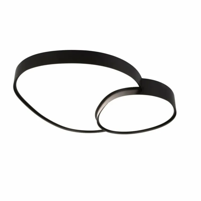 Luminaires Trio Plafonnier Trio RISE LED Noir, 1 lumière, Télécommandes* Éclairage Led