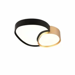 Lampes Dorées-Luminaires Trio Plafonnier Trio RISE LED Noir doré, 1 lumière, Télécommandes