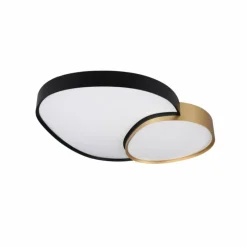 Lampes Dorées-Luminaires Trio Plafonnier Trio RISE LED Noir doré, 1 lumière, Télécommandes