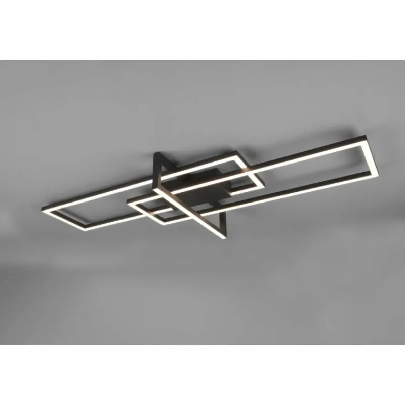 Luminaires Trio Plafonnier Trio Salinas LED Noir, 1 lumière* Éclairage Led