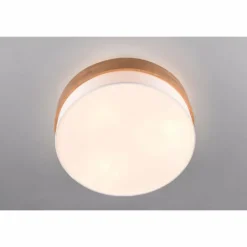 Lampes En Tissu-Luminaires Trio Plafonnier Trio Seasons Écru, Nickel mat, 3 lumières