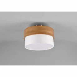 Lampes En Tissu-Luminaires Trio Plafonnier Trio Seasons Écru, Nickel mat, 2 lumières