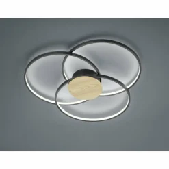 Luminaires Trio Plafonnier Trio Sedona LED Noir, 1 lumière* Éclairage Led