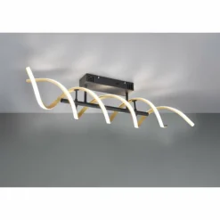 Luminaires Trio Plafonnier Trio Sequence LED Laiton, Noir, 1 lumière* Éclairage Led