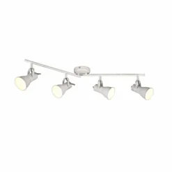 Lampes Vintages & Rétros-Luminaires Trio Plafonnier Trio Steam Ancien, Blanc, 4 lumières