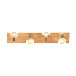 Lampes Vintages & Rétros-Luminaires Trio Plafonnier Trio Tailor Brun foncé, Écru, Nickel mat, 4 lumières
