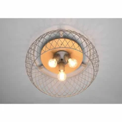 Lampes Vintages & Rétros-Luminaires Trio Plafonnier Trio Tamil Brun foncé, Nickel mat, 3 lumières