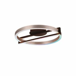 Luminaires Trio Plafonnier Trio Thompson LED Aluminium brossé, 1 lumière, Télécommandes, Changeur de couleurs