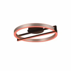 Luminaires Trio Plafonnier Trio Thompson LED Aluminium brossé, 1 lumière, Télécommandes, Changeur de couleurs