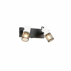 Luminaires Trio Plafonnier Trio TOSH Noir, 2 lumières* Spots Et Projecteurs