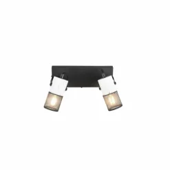 Luminaires Trio Plafonnier Trio TOSH Noir, 2 lumières* Spots Et Projecteurs