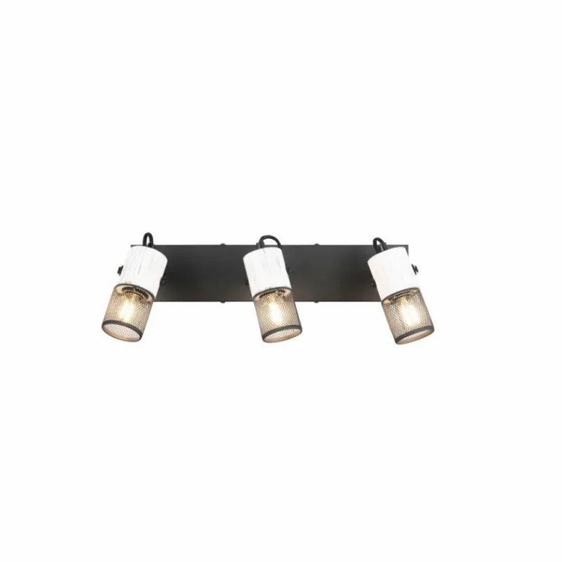 Luminaires Trio Plafonnier Trio TOSH Noir, 3 lumières* Spots Et Projecteurs
