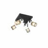 Luminaires Trio Plafonnier Trio TOSH Noir, 4 lumières* Spots Et Projecteurs