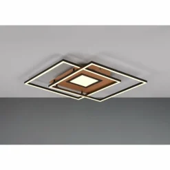 Lampes Dorées-Luminaires Trio Plafonnier Trio Via LED Or, Noir, 1 lumière, Télécommandes