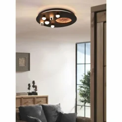 Lampes Dorées-Luminaires Trio Plafonnier Trio Zodiac LED Or, Noir, 1 lumière