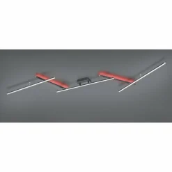 Luminaires Trio Plafonnier Trio-Leuchten Arvin LED Noir, 2 lumières, Télécommandes, Changeur de couleurs* Éclairage Led