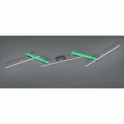 Luminaires Trio Plafonnier Trio-Leuchten Arvin LED Noir, 2 lumières, Télécommandes, Changeur de couleurs* Éclairage Led