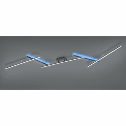 Luminaires Trio Plafonnier Trio-Leuchten Arvin LED Noir, 2 lumières, Télécommandes, Changeur de couleurs* Éclairage Led