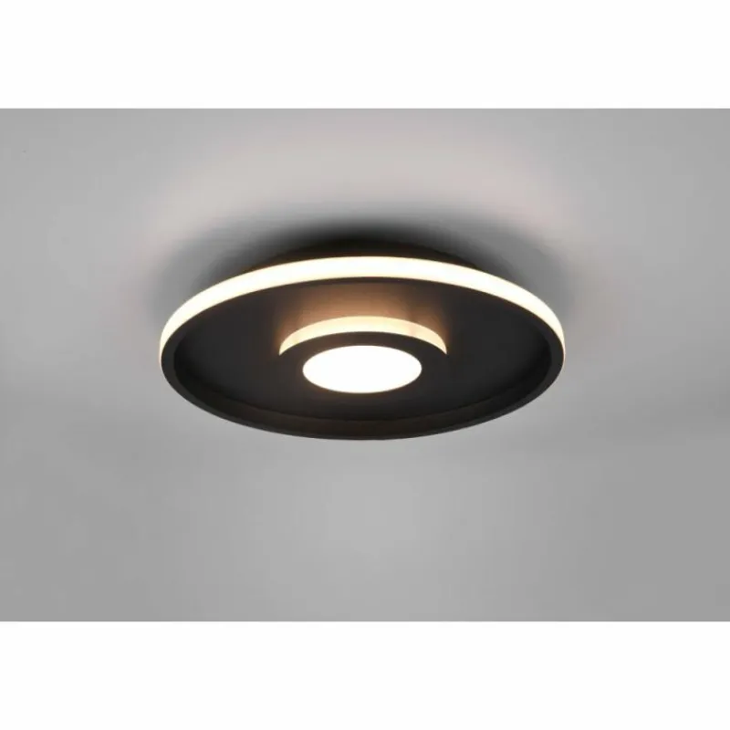 Luminaires Trio Plafonnier Trio-Leuchten Ascari LED Noir, 1 lumière* Éclairage Led