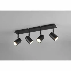 Luminaires Trio Plafonnier Trio-Leuchten Angelo Noir, 4 lumières* Spots Et Projecteurs