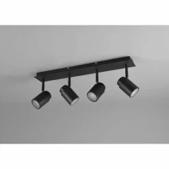 Luminaires Trio Plafonnier Trio-Leuchten Angelo Noir, 4 lumières* Spots Et Projecteurs