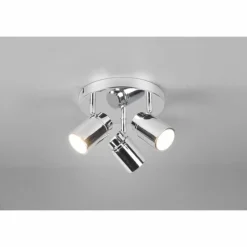 Luminaires Trio Plafonnier Trio-Leuchten Angelo Chrome, 3 lumières* Spots Et Projecteurs