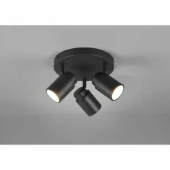 Luminaires Trio Plafonnier Trio-Leuchten Angelo Noir, 3 lumières* Spots Et Projecteurs