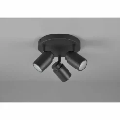 Luminaires Trio Plafonnier Trio-Leuchten Angelo Noir, 3 lumières* Spots Et Projecteurs