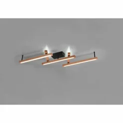 Lampes En Bois-Luminaires Trio Plafonnier Trio-Leuchten Bellari LED Brun, 1 lumière, Télécommandes