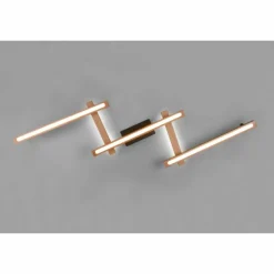 Lampes En Bois-Luminaires Trio Plafonnier Trio-Leuchten Bellari LED Brun, 1 lumière, Télécommandes