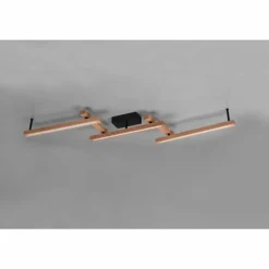 Lampes En Bois-Luminaires Trio Plafonnier Trio-Leuchten Bellari LED Brun, 1 lumière, Télécommandes