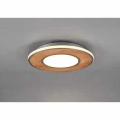 Lampes En Bois-Luminaires Trio Plafonnier Trio-Leuchten Deacon LED Brun, 1 lumière