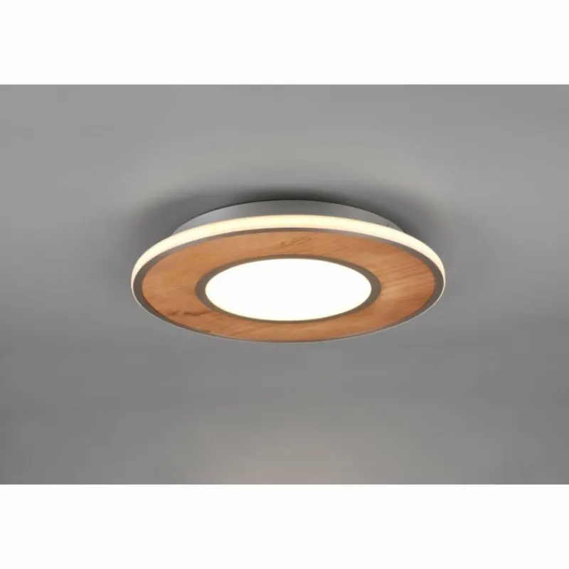 Lampes En Bois-Luminaires Trio Plafonnier Trio-Leuchten Deacon LED Brun, 1 lumière