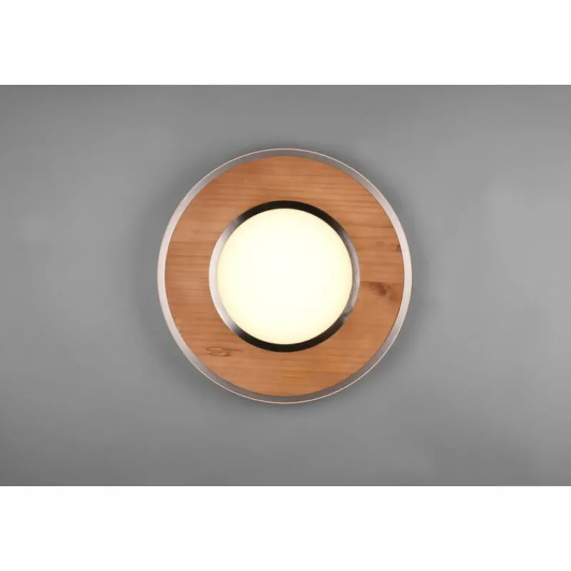 Lampes En Bois-Luminaires Trio Plafonnier Trio-Leuchten Deacon LED Brun, 1 lumière