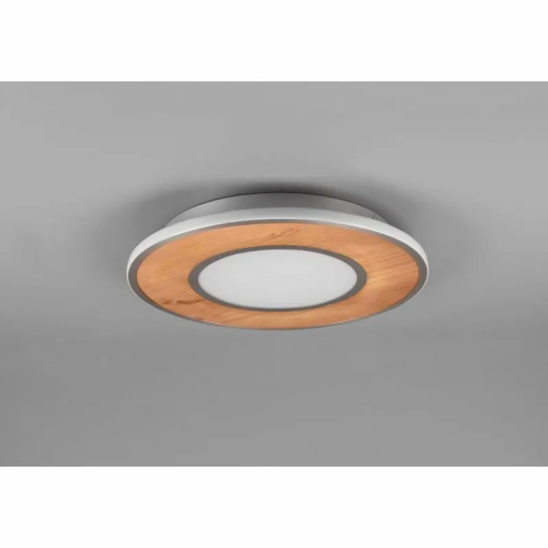 Lampes En Bois-Luminaires Trio Plafonnier Trio-Leuchten Deacon LED Brun, 1 lumière