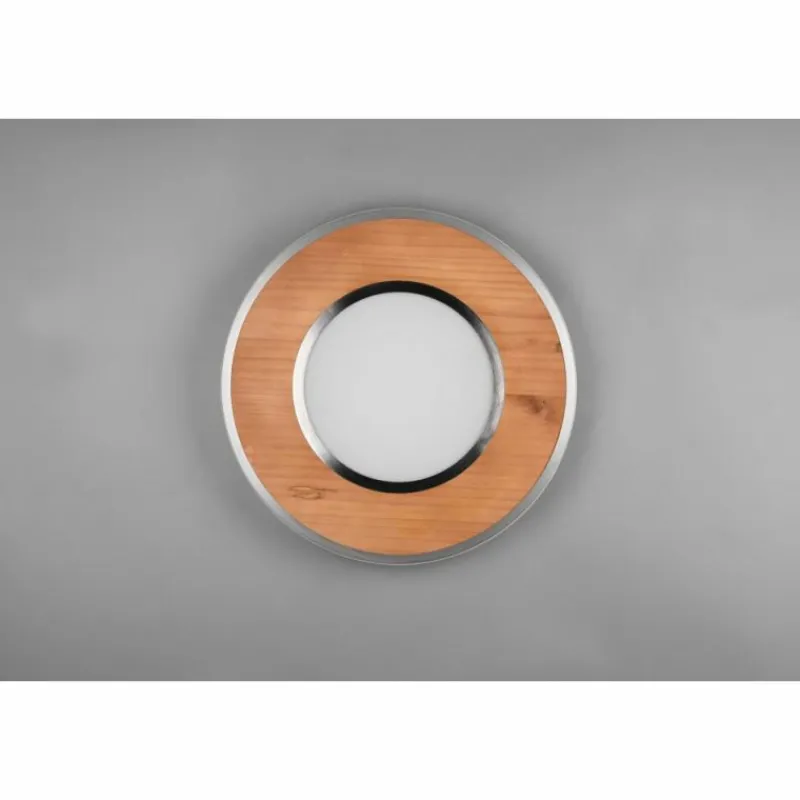 Lampes En Bois-Luminaires Trio Plafonnier Trio-Leuchten Deacon LED Brun, 1 lumière