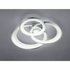Luminaires Trio Plafonnier Trio-Leuchten Granada LED Chrome, 1 lumière* Éclairage Led