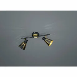 Luminaires Trio Plafonnier Trio-Leuchten Houston Noir, 2 lumières* Spots Et Projecteurs