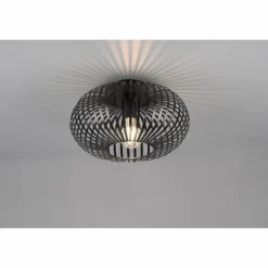 Lampes Vintages & Rétros-Luminaires Trio Plafonnier Trio-Leuchten Johann Noir, 1 lumière