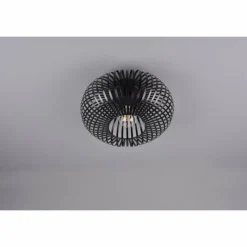 Lampes Vintages & Rétros-Luminaires Trio Plafonnier Trio-Leuchten Johann Noir, 1 lumière