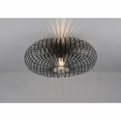 Lampes Vintages & Rétros-Luminaires Trio Plafonnier Trio-Leuchten Johann Noir, 1 lumière